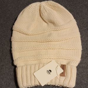 Furtalk Beanie Hat Ivory